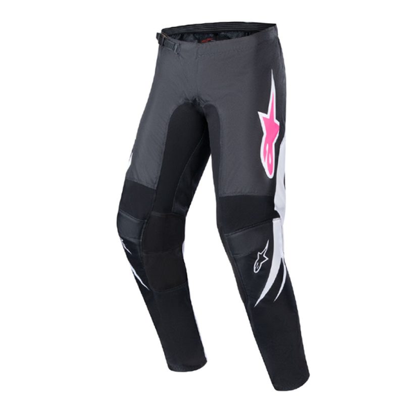 stella fluid black pink white pants front